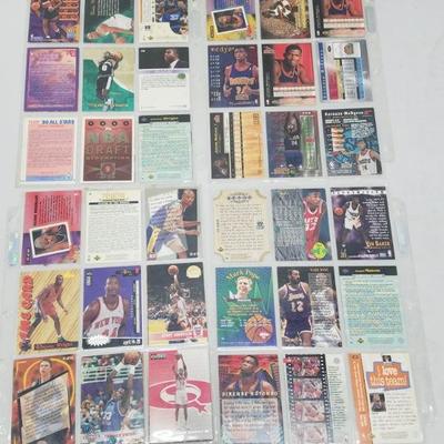 45 NBA Basketball Cards, First Card is Tyrone Hill