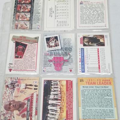 Michael Jordan NBA Basketball Cards, Qty 9, 1990-1993
