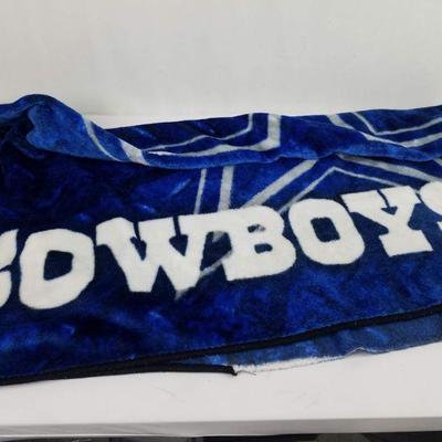 Cowboys Blanket. Some trim missing. Clean 48