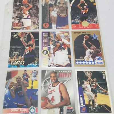 Charles Barkley NBA Basketball Cards, Qty 9, 1990-1996