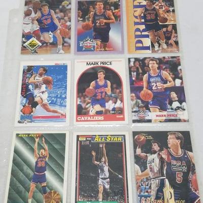 Mark Price NBA Basketball Cards, Qty 9, 1989-1994