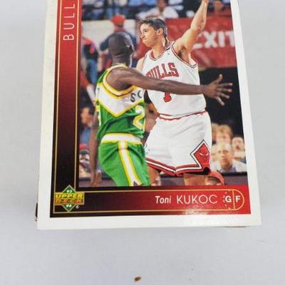 Lot #5: 100 NBA Basketball Cards, First Card is Toni Kukoc