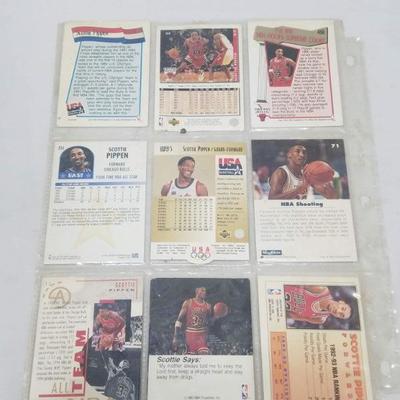 Scottie Pippen NBA Basketball Cards, Qty 9, 1990-1996