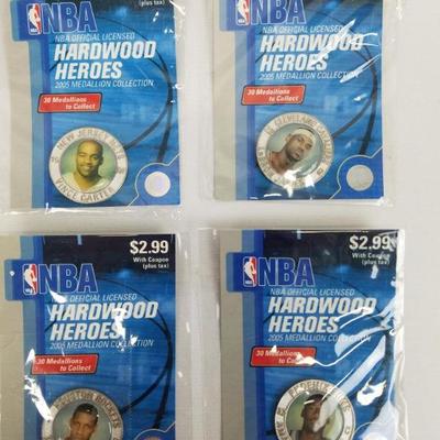 NBA Hardwood Heroes 2005 Medallion Qty 4: Carter, James, McGrady, & Stoudemire
