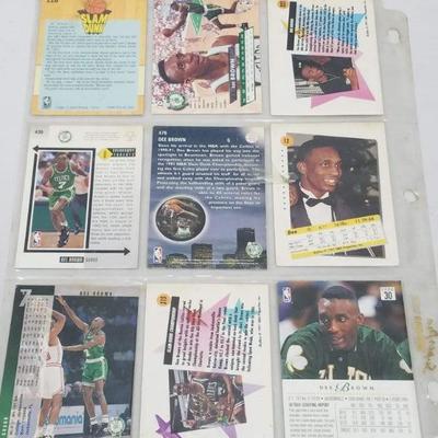 Dee Brown NBA Basketball Cards, Qty 9, 1991-1994