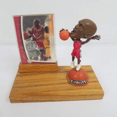 Michael Jordan Card with Stand and Small Figure