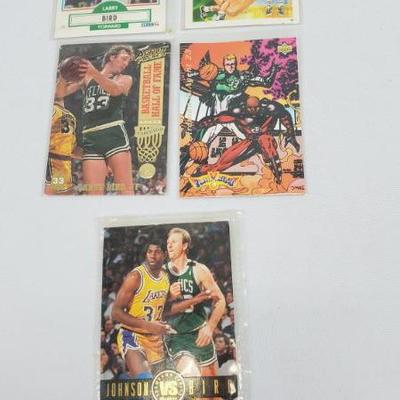 Lot 2: 5 Larry Bird NBA Cards