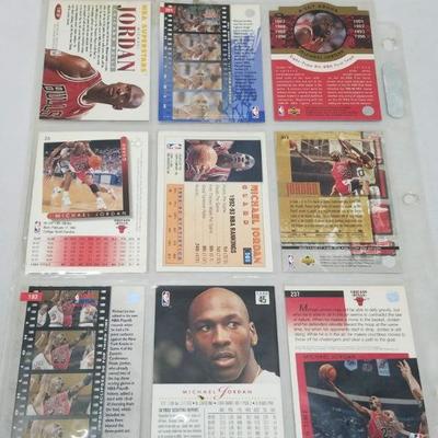 Michael Jordan NBA Basketball Cards, Qty 9, 1993-1996