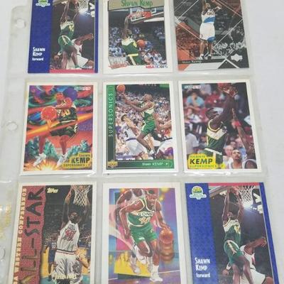 Shawn Kemp NBA Basketball Cards, Qty 9, 1991-1994
