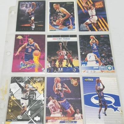 John Starks NBA Basketball Cards, Qty 9, 1993-2000