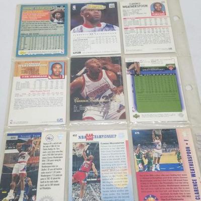 Clarence Weatherspoon NBA Basketball Cards, Qty 9, 1992-2002