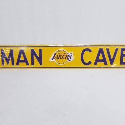 Los Angeles Lakers Man Cave Street Sign Wall Decor - New