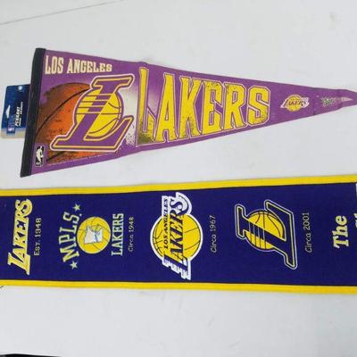 NBA Pennants, LA Lakers, Qty 2