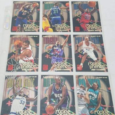 Rookie Phenom NBA Basketball Cards, Qty 9, 1995-1996