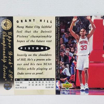 Grant Hill Pistons  NBA Upper Deck Basketball Card 1995