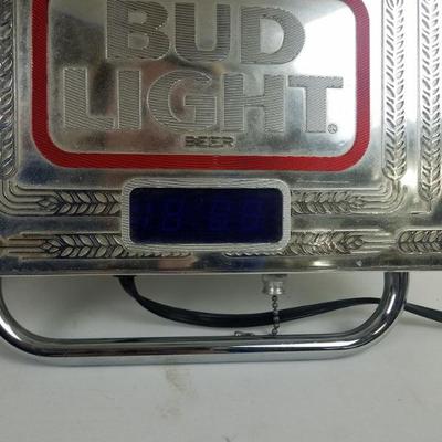 2 Bud Light Wall Lights. Tested/Work. 1 has an electric clock