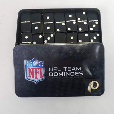 NFL Washington Team Dominoes. 28 pieces plus Tin