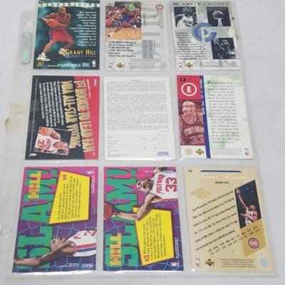 Grant Hill NBA Basketball Cards, Qty 9, 1995-1996