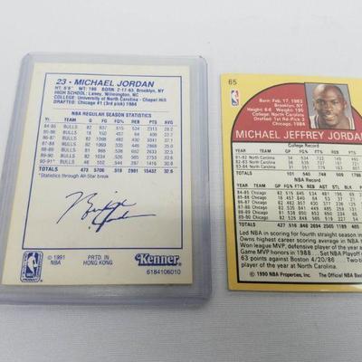 2 Michael Jordan Basketball Cards 1990-1991