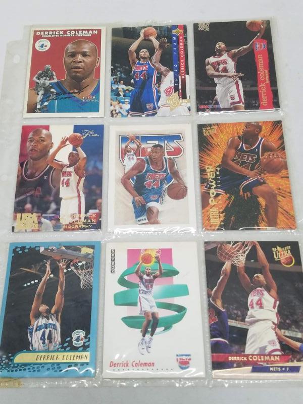 Derrick Coleman NBA Basketball Cards, Qty 9, 1991-2001 | EstateSales.org