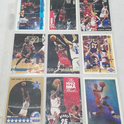 Michael Jordan NBA Basketball Cards, Qty 9, 1991-1996