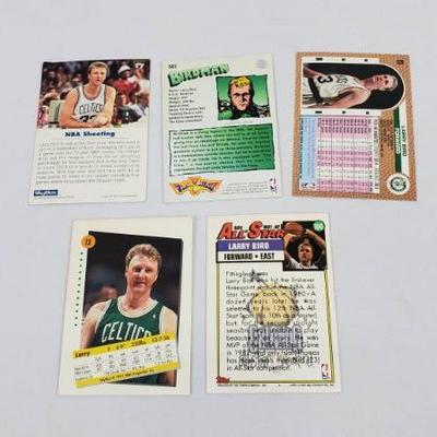 5 Larry Bird NBA Cards