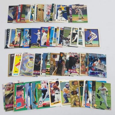 100 Misc Baseball Cards (Card on Top is David Justice)