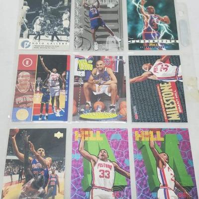 Grant Hill NBA Basketball Cards, Qty 9, 1995-1996