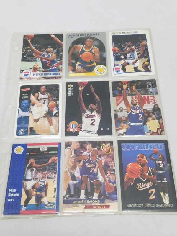 Mitch Richmond NBA Basketball Cards, Qty 9, 19902000