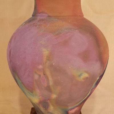 Raku Ware Vase - Artist Signed