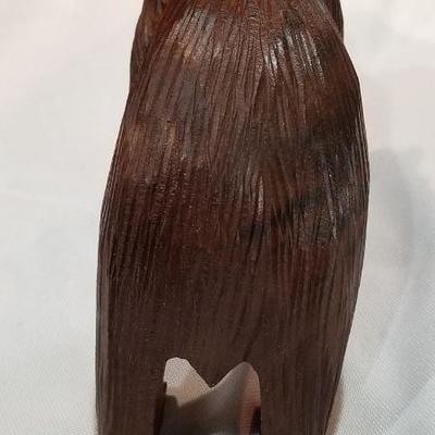 Hand carved wooden bear