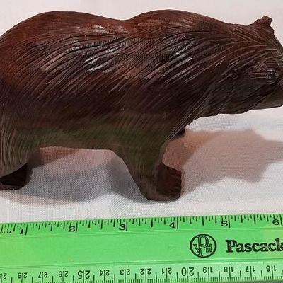 Hand carved wooden bear