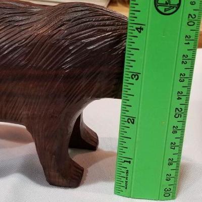 Hand carved wooden bear