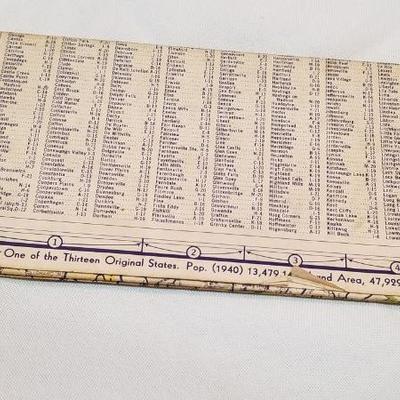 1940s Texaco map New York with Long Island