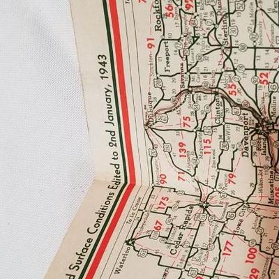 1940s Texaco Louisiana map
