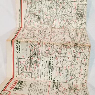 1940s Texaco Louisiana map