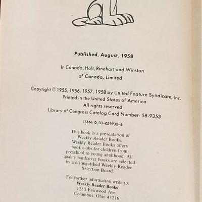 Snoopy book 1958 by charles schultz