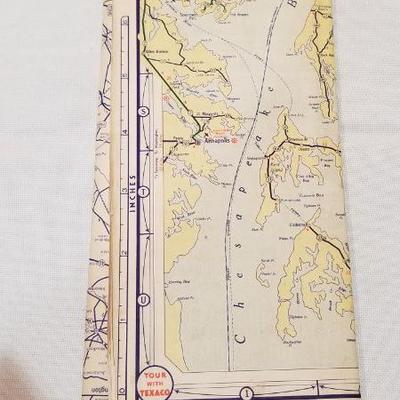 1940s Texaco map New Jersey with Pennsylvania