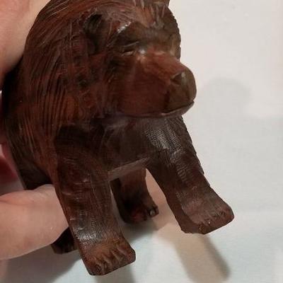 Hand carved wooden bear