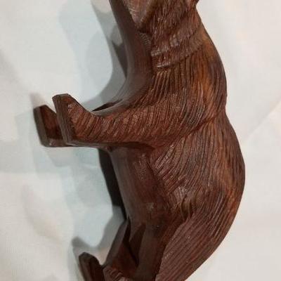 Hand carved wooden bear