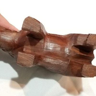 Hand carved wooden bear