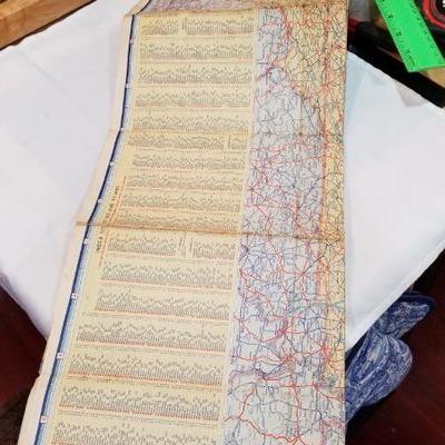 1940s pure oil trip map south eastern states