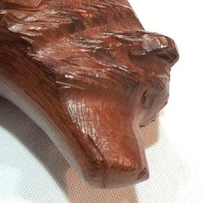 Hand carved wooden bear
