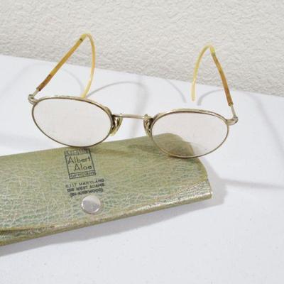 12kt GF Granny Glasses Vintage Marble cane Frames 
