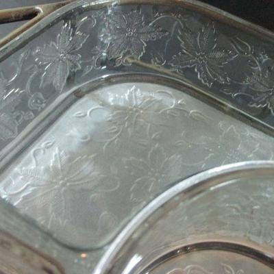 Large Crystal Princess House Sectional serving Tray 12+x 14" 