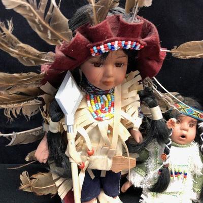 Lot of 3 Native America Dolls Lot 73