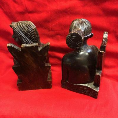 Lot 50 Hand Carved Central American Book ends