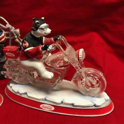 Lot 77 COCA-COLA Motorcycle Bears and Teddy Bear thing