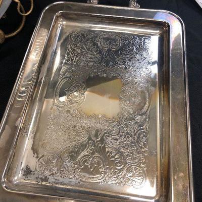 Lot 101 2-Silver Plate Serving and I Wilton Aluminum Platter