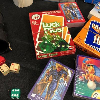 Lot 70 - card games, dice, Skip Bo